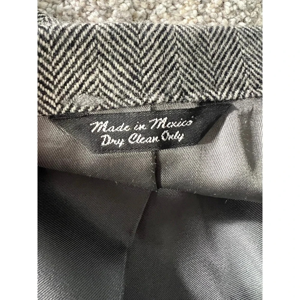 Vintage Bill Blass 100% Cashmere Gray Herringbone Sport Coat Blazer 50R